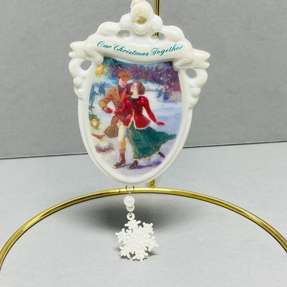 Our Christmas Together Hallmark Ornament 2000 Victorian Era Skaters - Picture 4 of 11